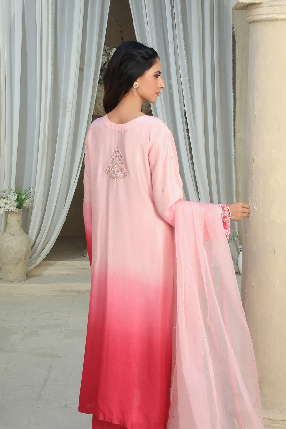 Najia Zia Stitched Luxury Pret Collection-Mulberry With Dupatta