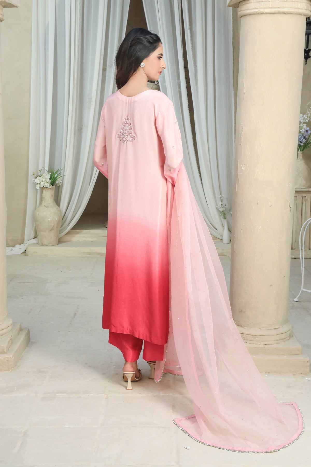 Najia Zia Stitched Luxury Pret Collection-Mulberry With Dupatta