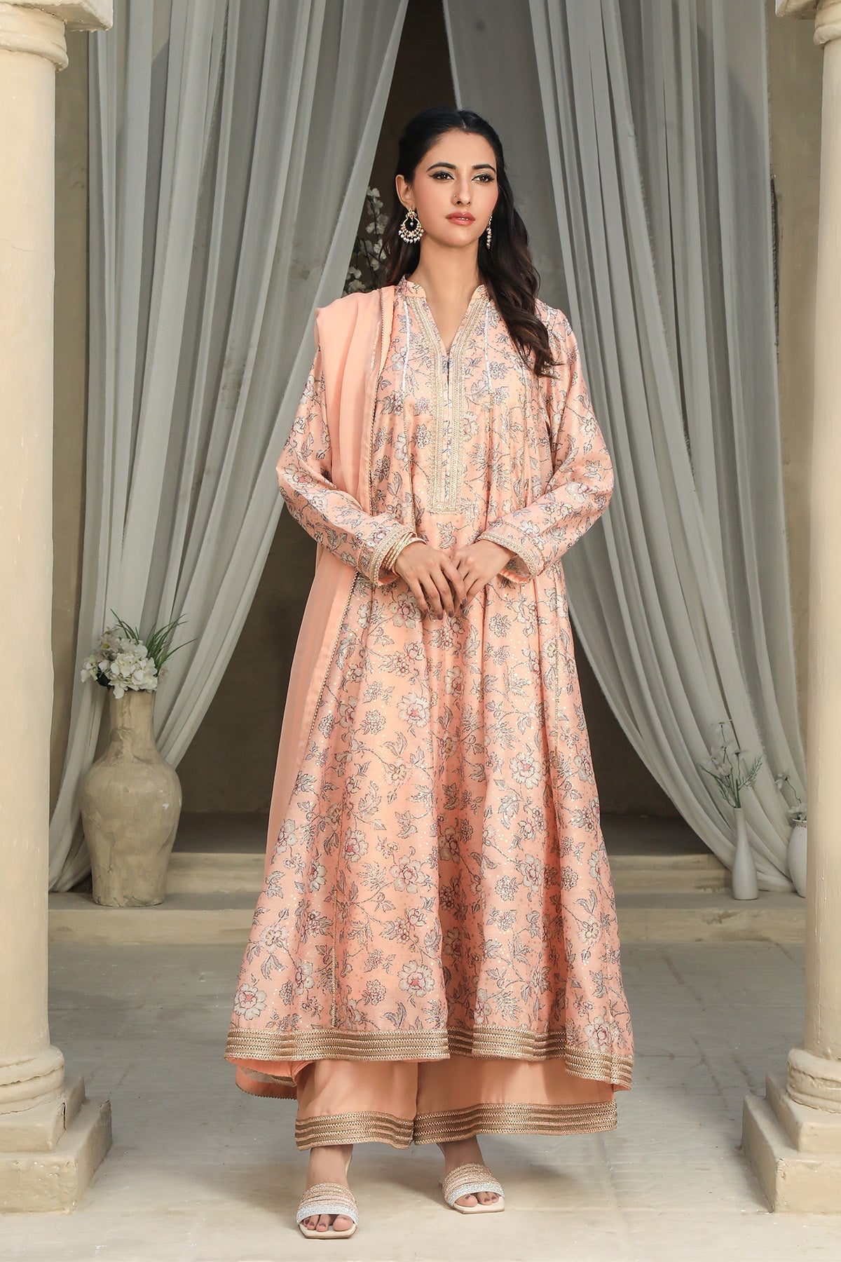 Najia Zia Stitched Luxury Pret Collection-Champagne
