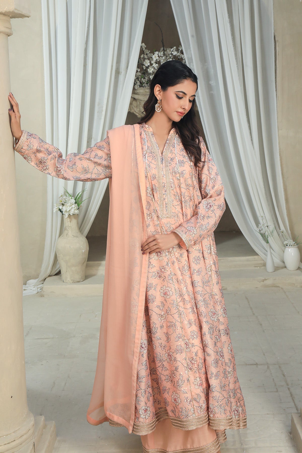 Najia Zia Stitched Luxury Pret Collection-Champagne