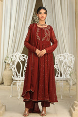 Najia Zia Stitched Luxury Pret Collection-Garnet