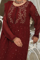 Najia Zia Stitched Luxury Pret Collection-Garnet