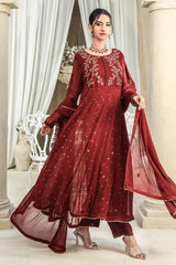 Najia Zia Stitched Luxury Pret Collection-Garnet