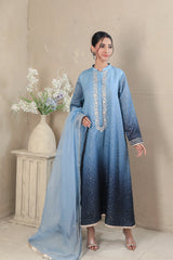 Najia Zia Stitched Luxury Pret Collection-Starry Night With Dupatta