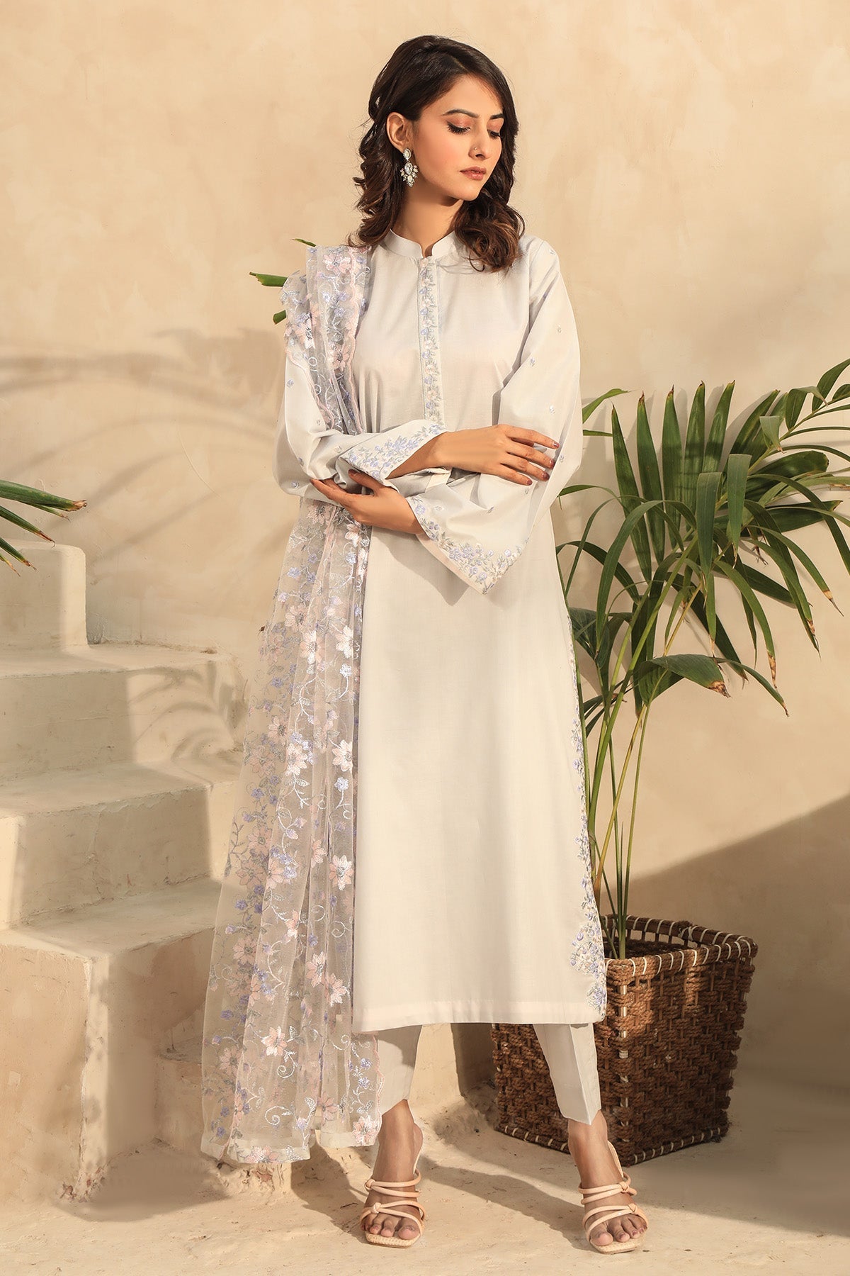 Najia Zia Unstitched 3 Piece Emb Lawn Collection'2025-Elegant