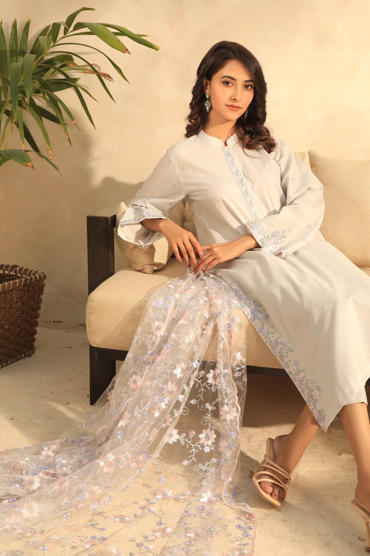 Najia Zia Unstitched 3 Piece Emb Lawn Collection'2025-Elegant