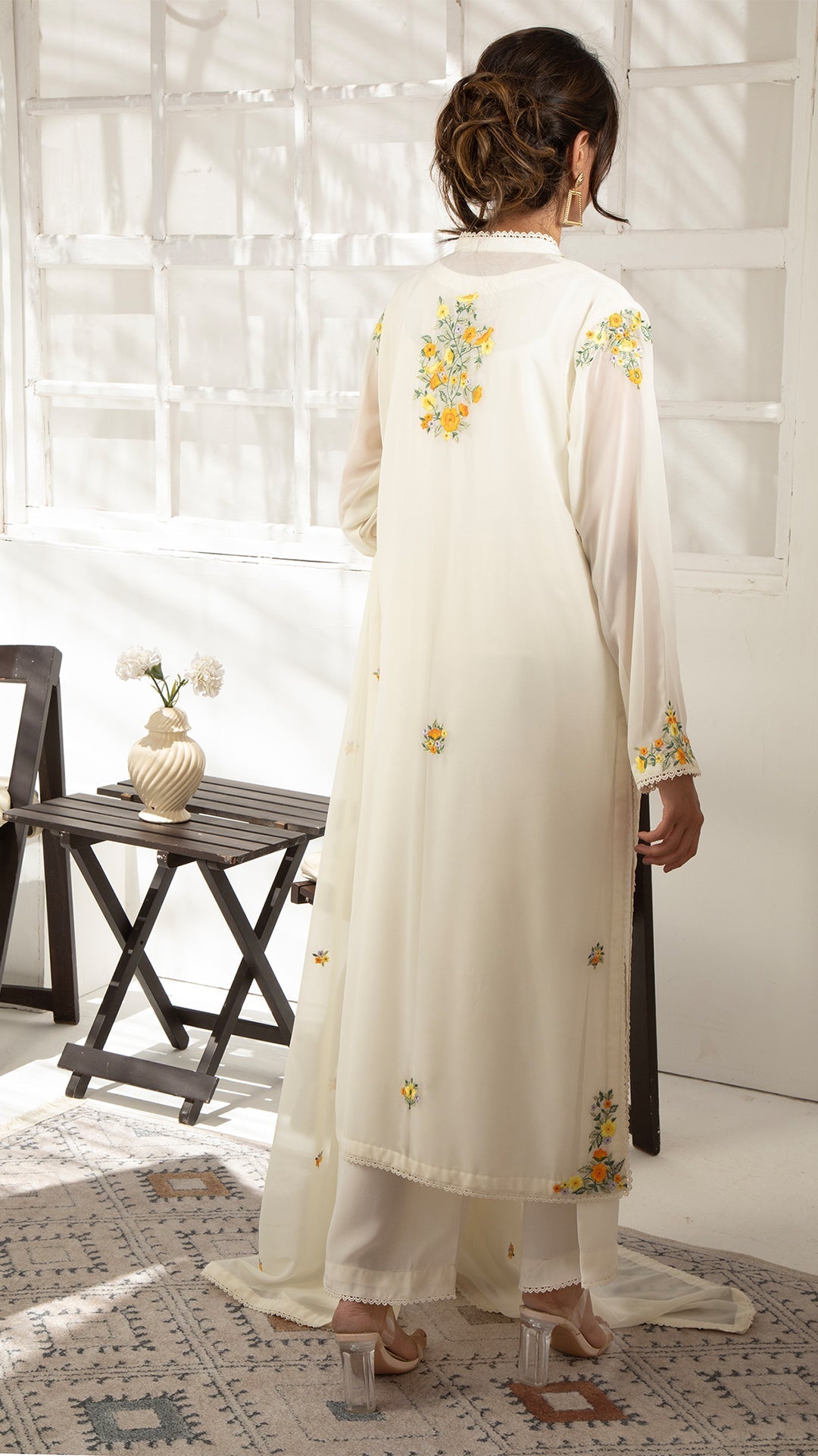 Chic Chiffon By Najia Zia Stitched 3 Piece Chiffon Collection'2025-DAFFODILS