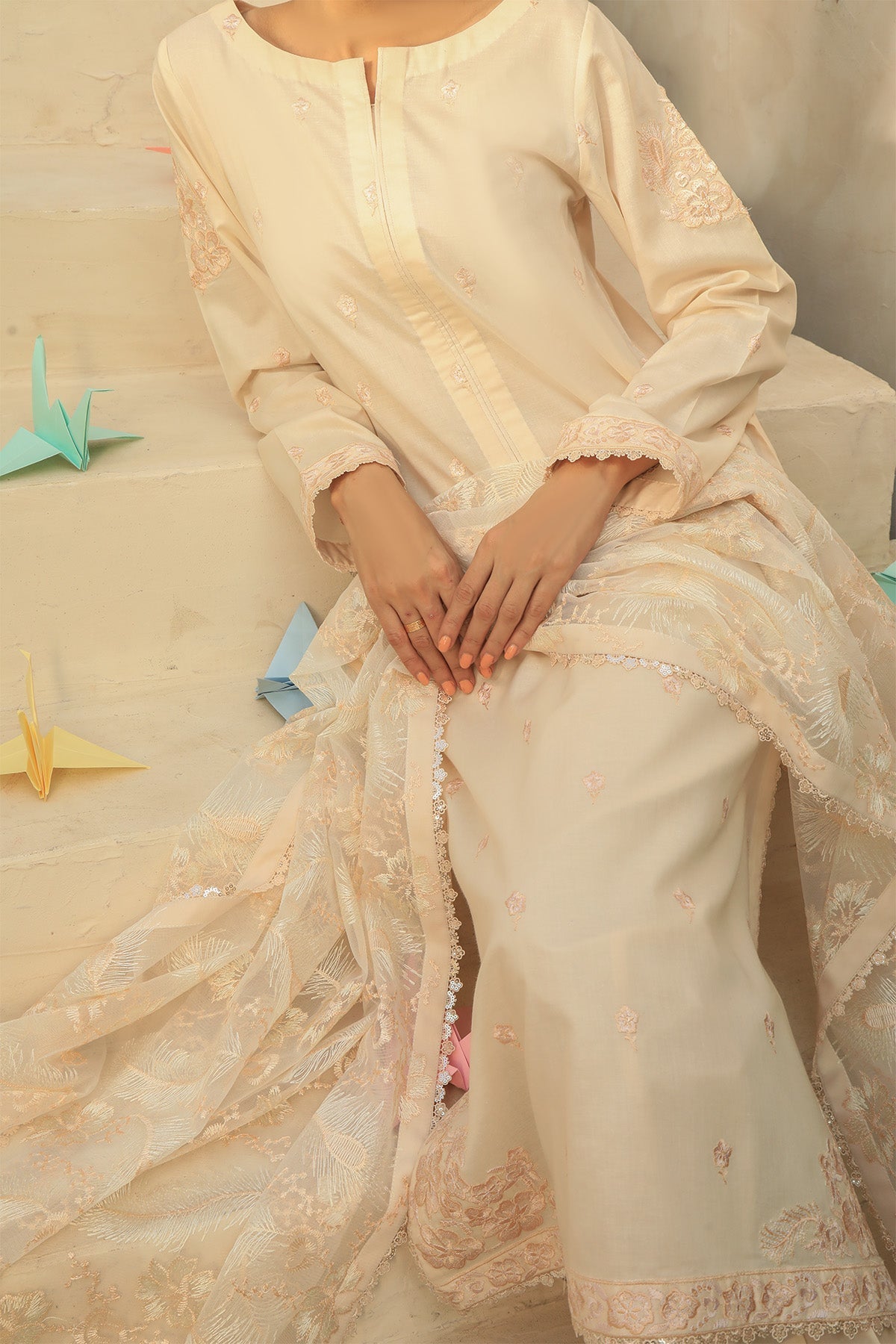 Najia Zia Unstitched 3 Piece Emb Lawn Collection'2025-Glory