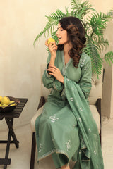 Najia Zia Unstitched 3 Piece Emb Lawn Collection'2025-Calm