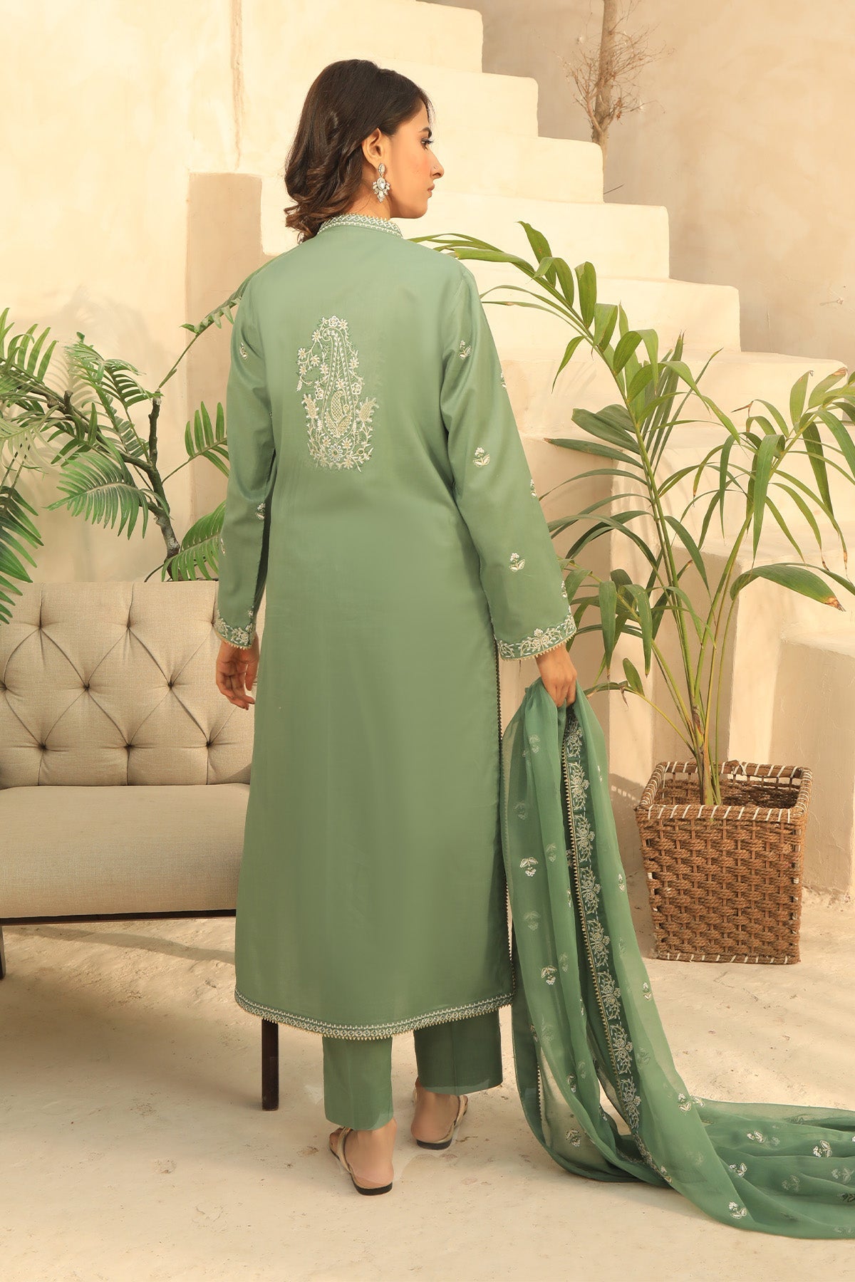 Najia Zia Unstitched 3 Piece Emb Lawn Collection'2025-Calm