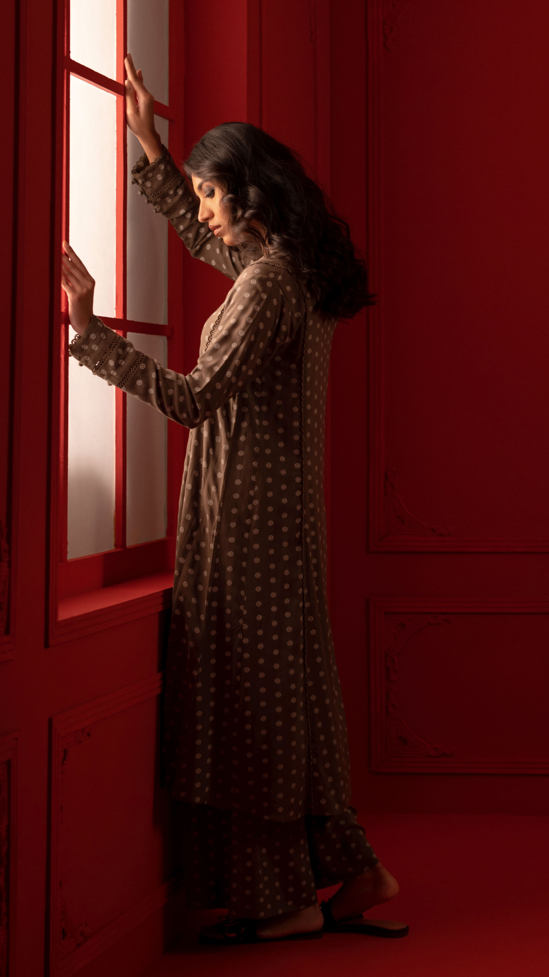 Eternal Classics By Najia Zia Stitched 2 Piece Winter Collection'2025-Basil