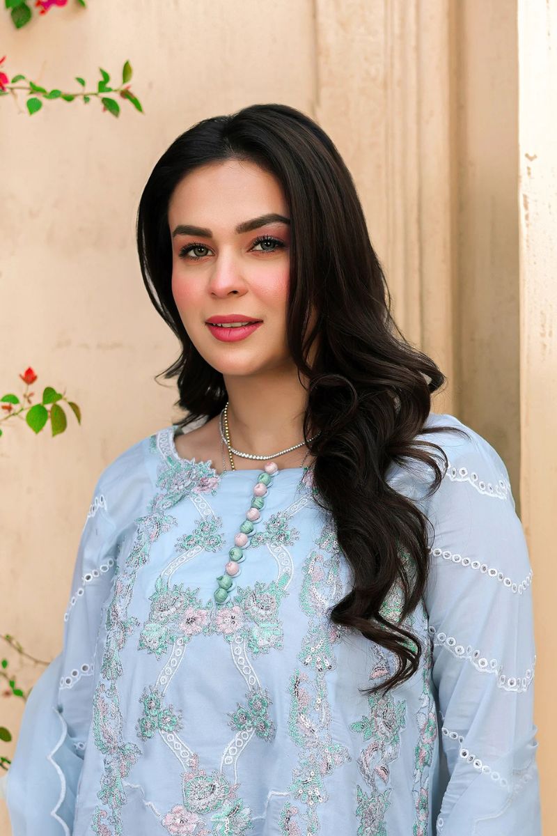 Tabeer By Mariam Malik Stitched 3 Piece Summer Collection'2025-Azure
