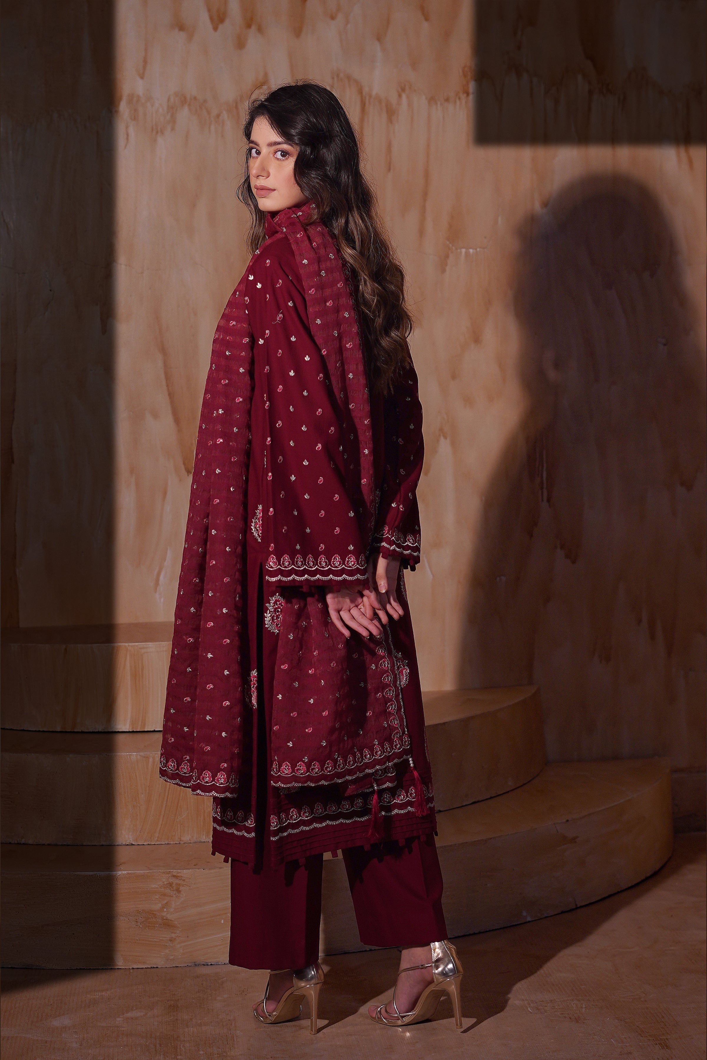 Aayra Stitched Winter Collection'2025-AY1146 - Ruby Gardenia 3Pc