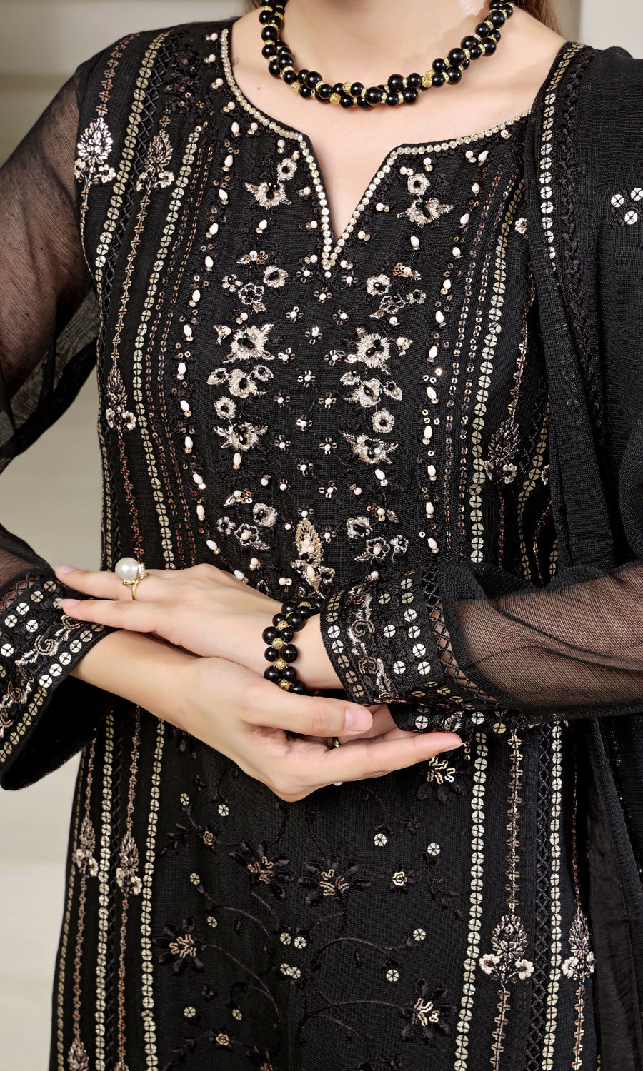 Shamooz Stitched 3 Piece Luxury Festive Eid Collection'2025-Tribal SE-009