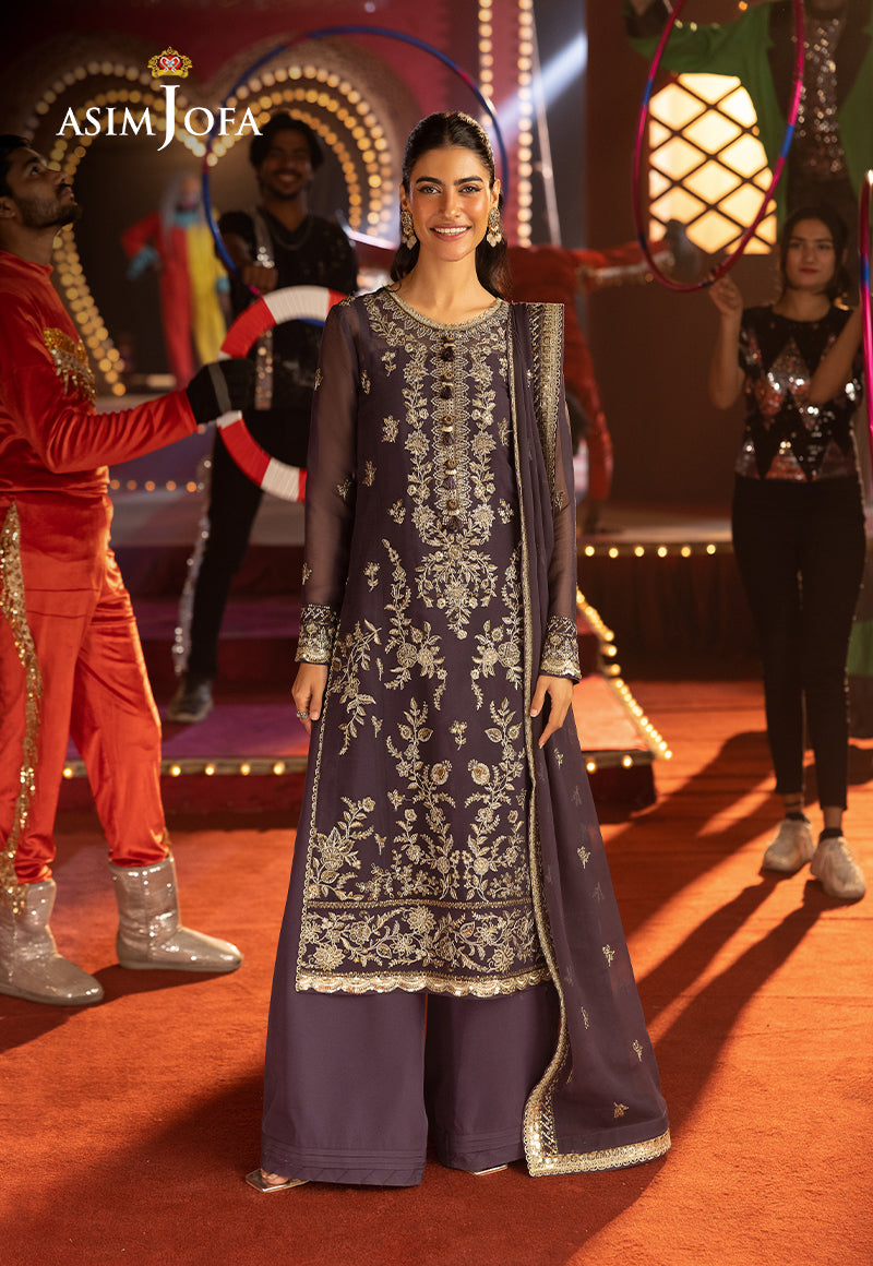 Asim Jofa LUXURY FESTIVE DROP 2 Ajlf-01 Embroidered Chiffon 3 Pcs