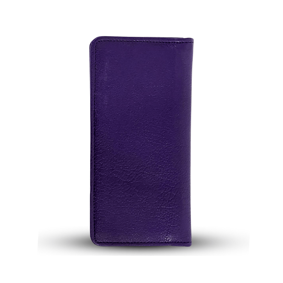 Long Leather Wallet Purple - Bag X