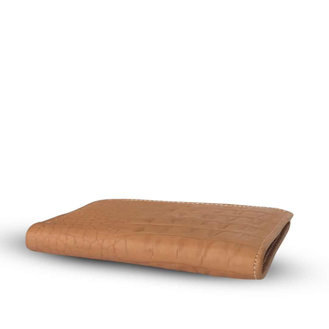Bag X Beige Croco Leather Wallet Small