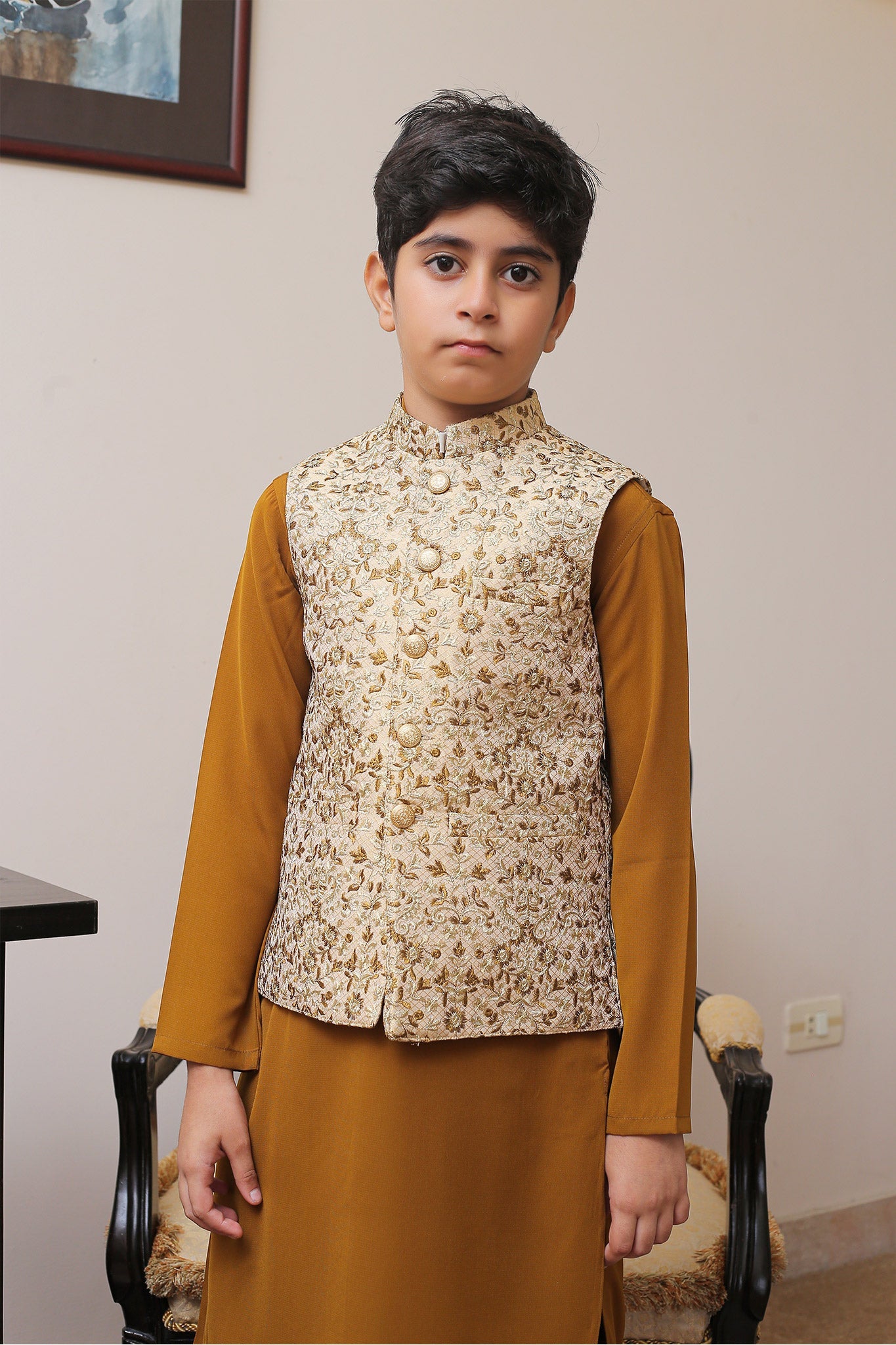 Real Image Kids Waist Coat Collection'2025-OKW-002 Smart Fit