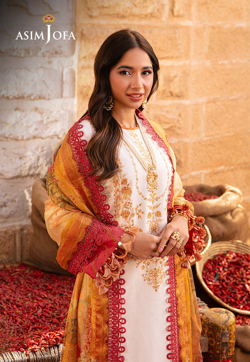 Asim Jofa Aira Summer Prints Ajar-30 Embroidered Jacquard 3 Pcs