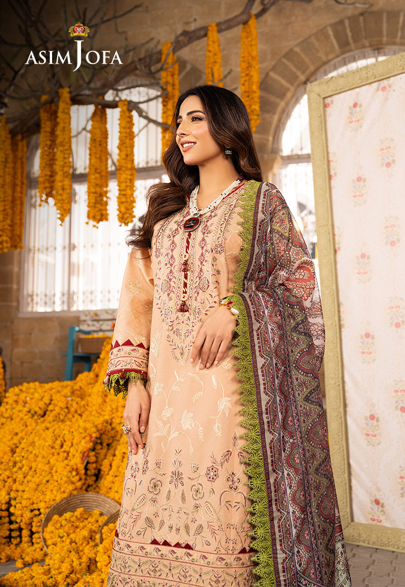 Asim Jofa Aira Summer Prints Ajar-31 Embroidered Jacquard 3 Pcs