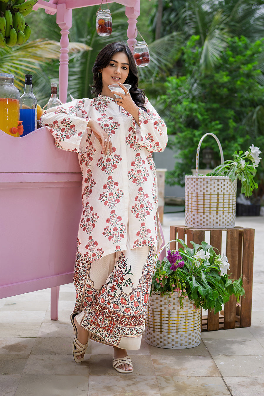 Sip N Style by Opole Stitched 2 Piece Summer Collection'2025-Lychee Fizz