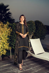 Panache Apparel Stitched Shirt Collection-Black Sleek