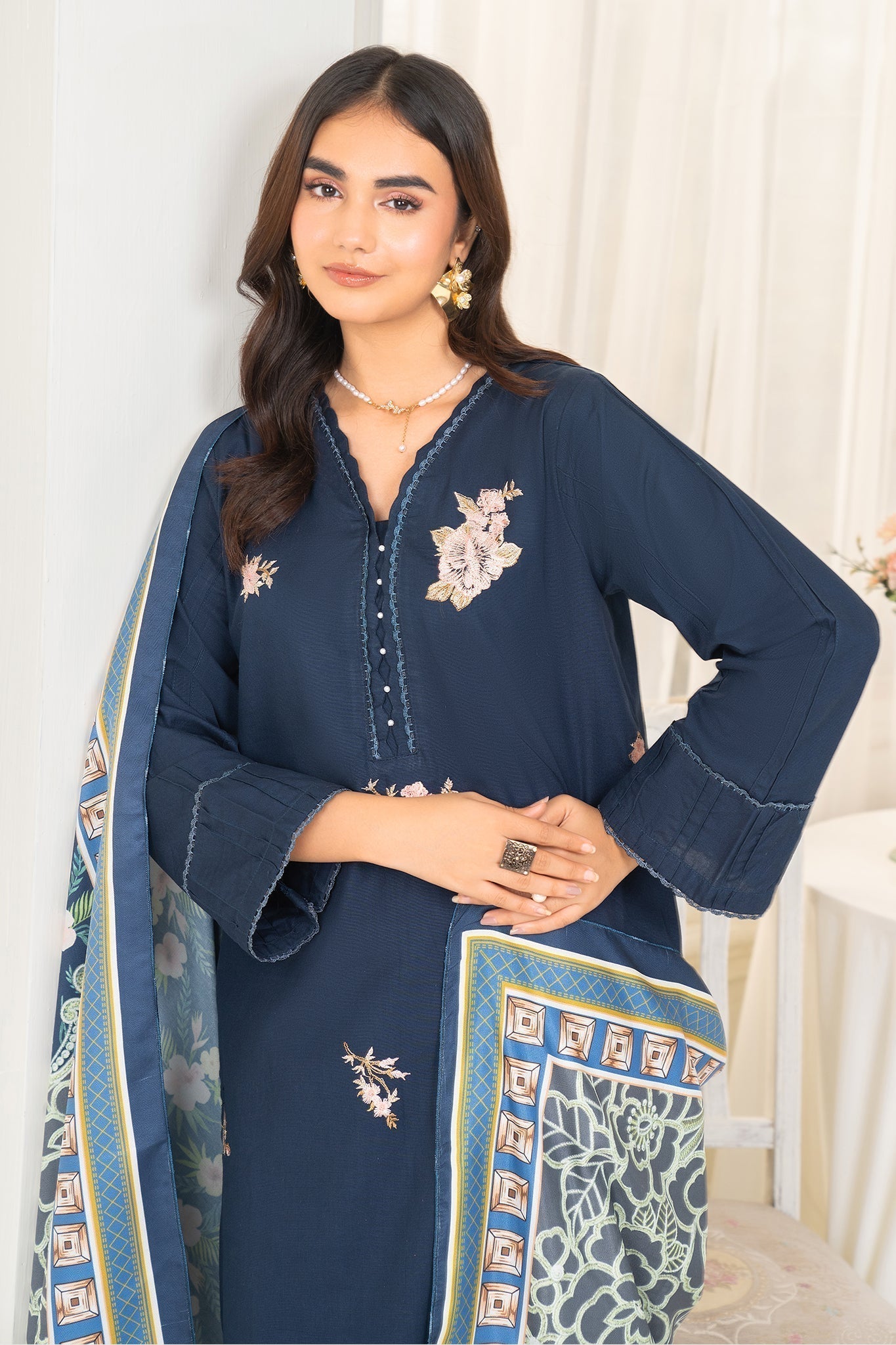 Winter Basics by Panache Apparel Stitched Collection-Navy Frost