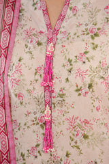 Aizal Stitched 3 Piece Printed Lawn Collection'2025-D-644-Pink
