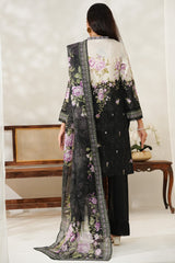 Aizal Stitched 3 Piece Printed Lawn Collection'2025-D-649-Black
