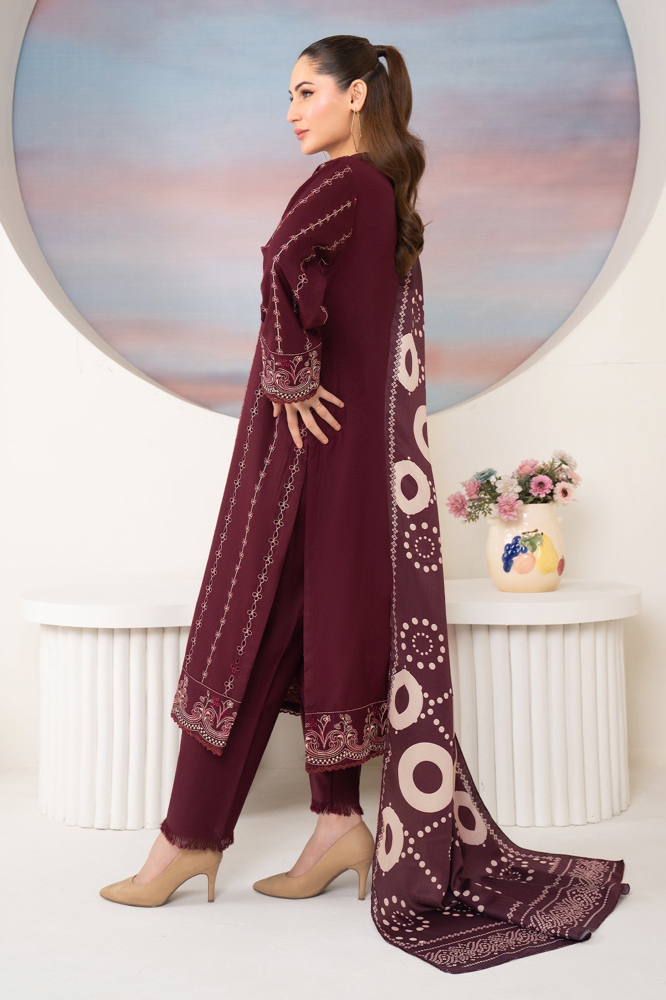 Winter Basics by Panache Apparel Stitched Collection-Plum Royale