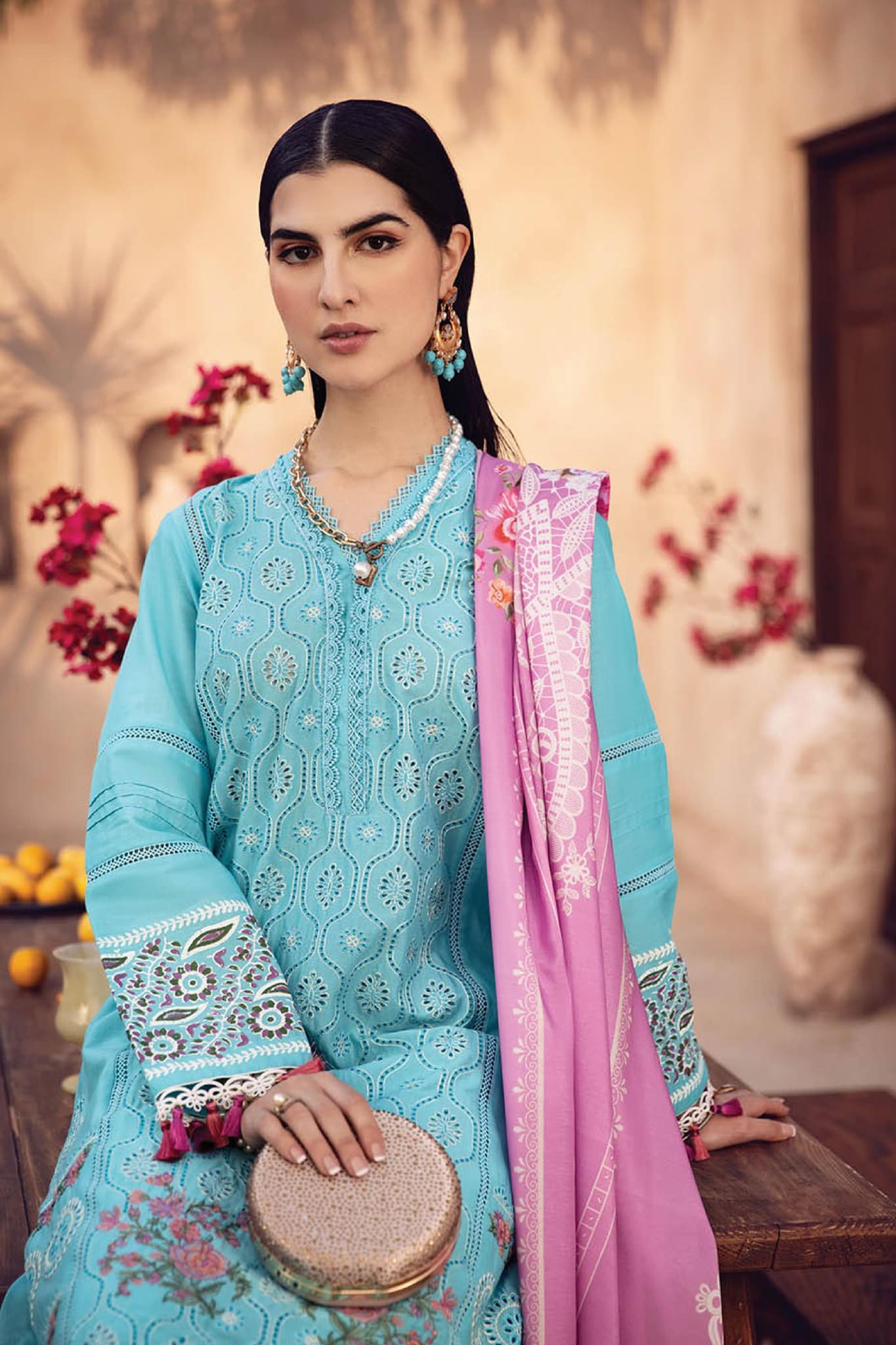 Raj Bari Unstitched 3 Piece Chikankari Collection'2023-RC-06-B