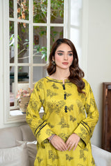 BK Clothings Stitched 2 Piece Lawn Collection-Butterfly print