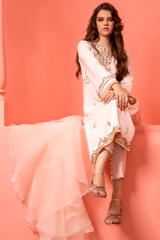 Zaaviay Stitched Lux Edit Asli (Three Piece)