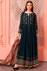 Zaaviay Stitched Lux Edit Miray (Three Piece)