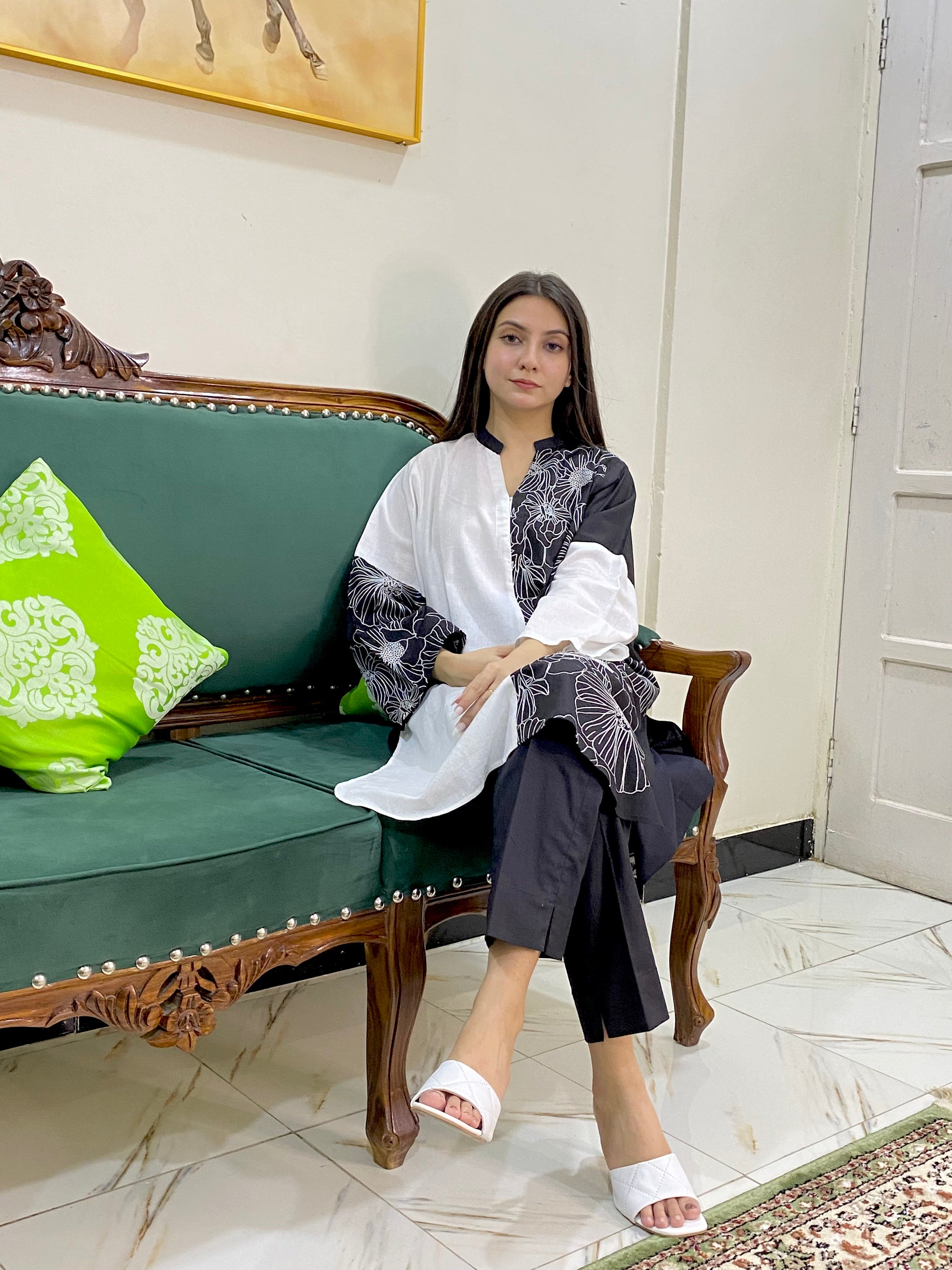 Urban Cut 2 Piece Cotton Embroidered Co ord Set
