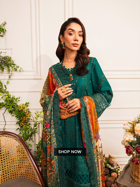 Pairi Daeza By Nine Needles Unstitched 3 Piece Luxury Lawn Collection'2025-Verdure-NL-01