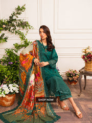 Pairi Daeza By Nine Needles Unstitched 3 Piece Luxury Lawn Collection'2025-Verdure-NL-01