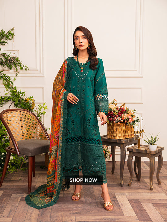Pairi Daeza By Nine Needles Unstitched 3 Piece Luxury Lawn Collection'2025-Verdure-NL-01