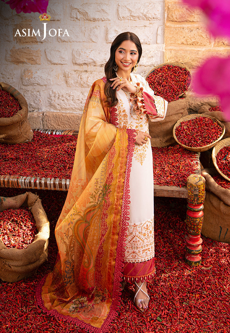Asim Jofa Aira Summer Prints Ajar-30 Embroidered Jacquard 3 Pcs