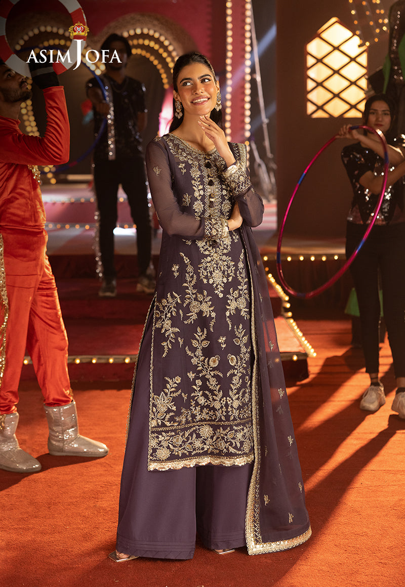Asim Jofa LUXURY FESTIVE DROP 2 Ajlf-01 Embroidered Chiffon 3 Pcs