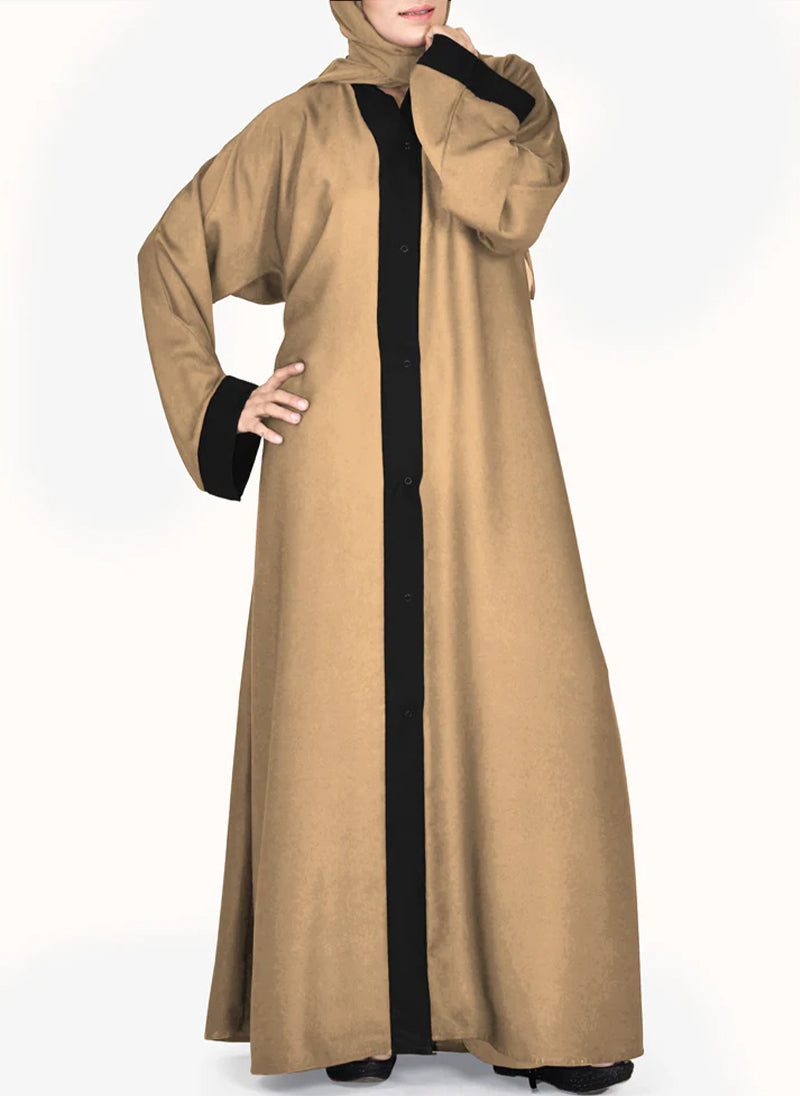 Hijab Ul Hareem Plain Contrast Color Nida Abaya without Dupatta 0116-PR Arabis