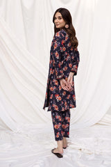 Blumm by Esra Stitched 2 Piece Printed Cambric Chp-02 Collection'2022-B-07-Blue