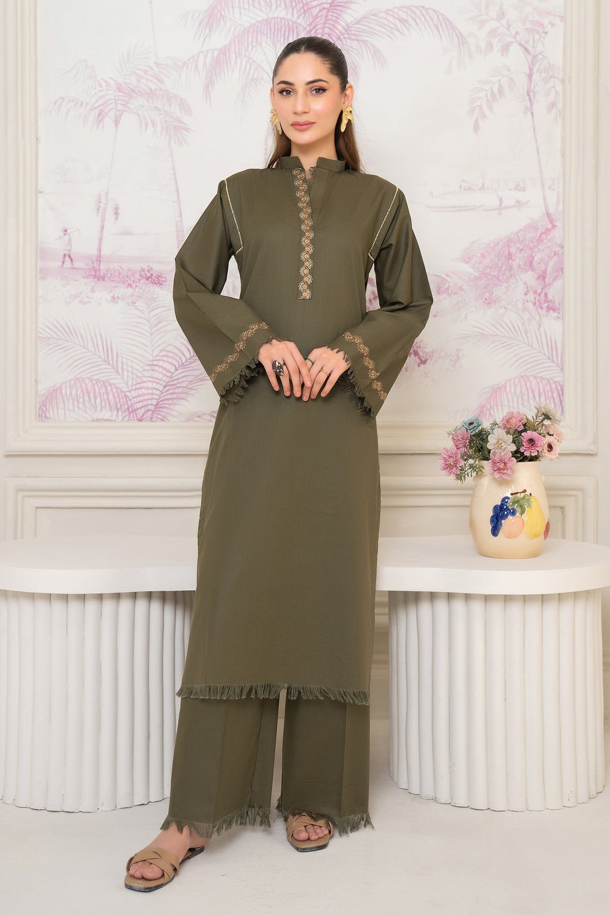 Winter Basics by Panache Apparel Stitched Collection-Pine