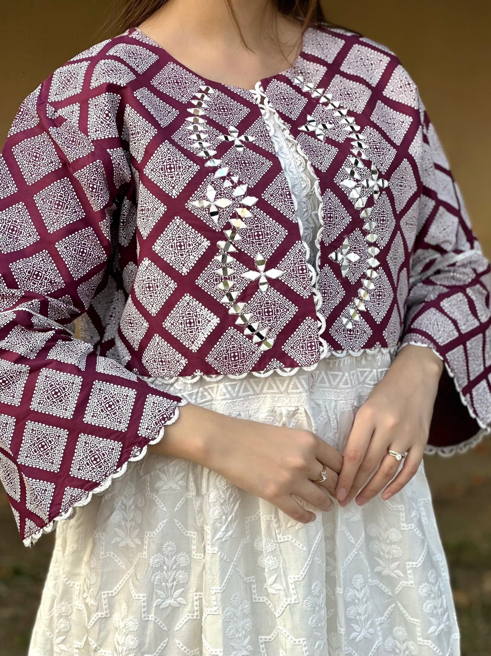 B.K Clothings Stitched 2 Piece-Jacket Maxi
