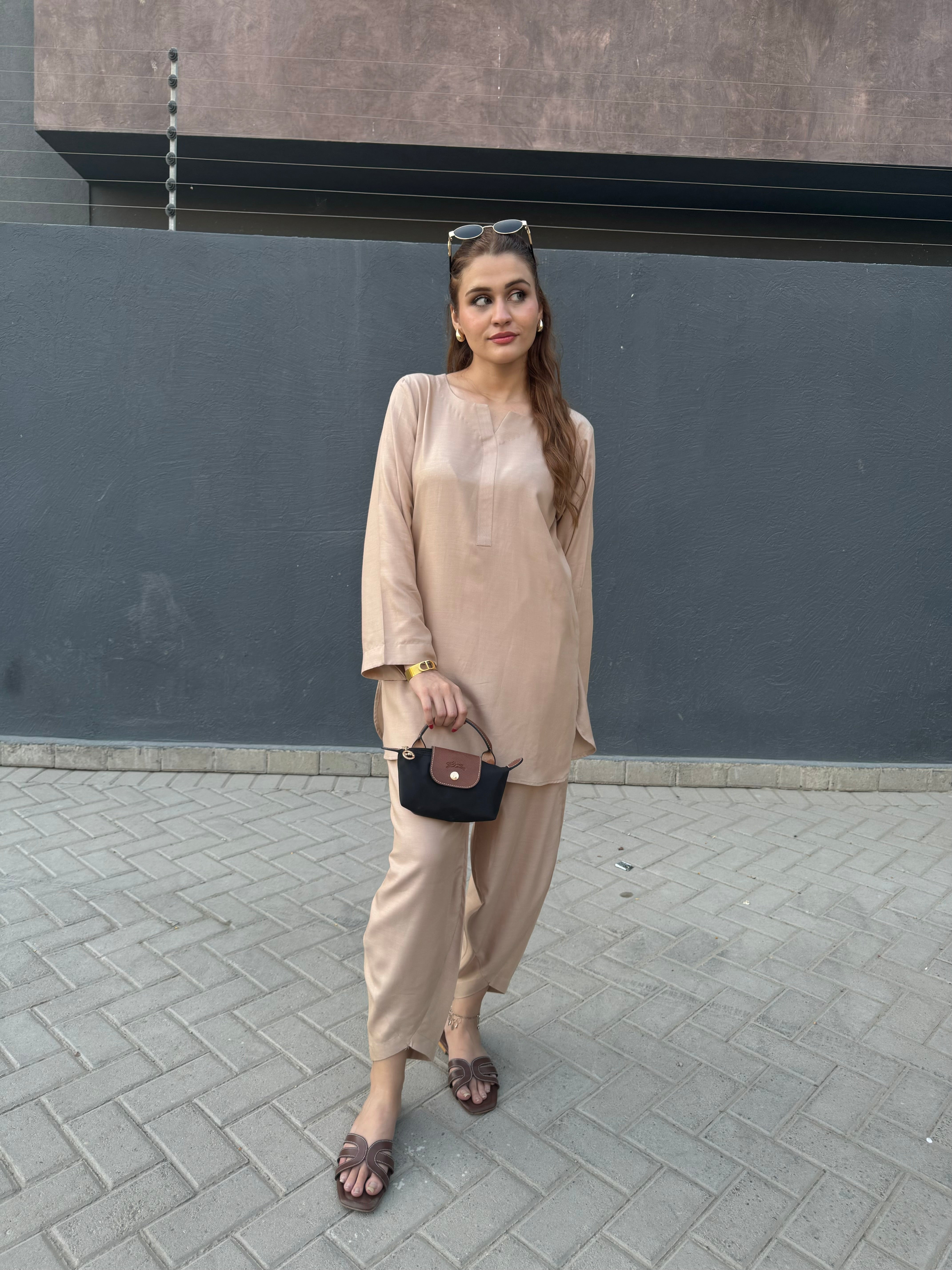 Zaman By MNM Stitched 2 Piece Winter Pret Collection'2024-Beige Bliss