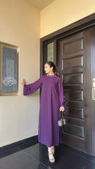 Manahils Stitched Purple Pearls