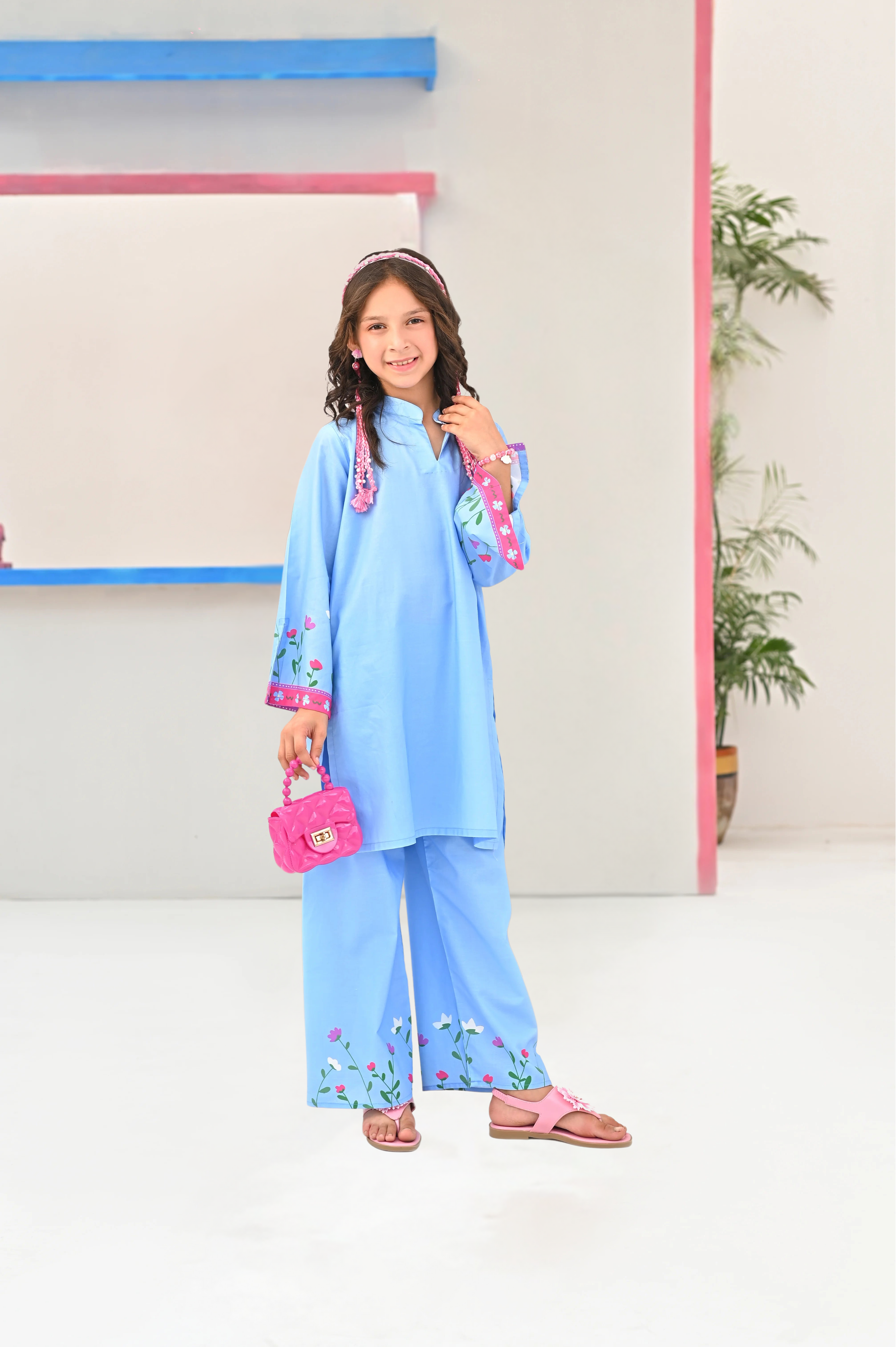 Dhaga Stitched 2 Piece Premium Cotton Lawn Kids Collection'2025-Skyler