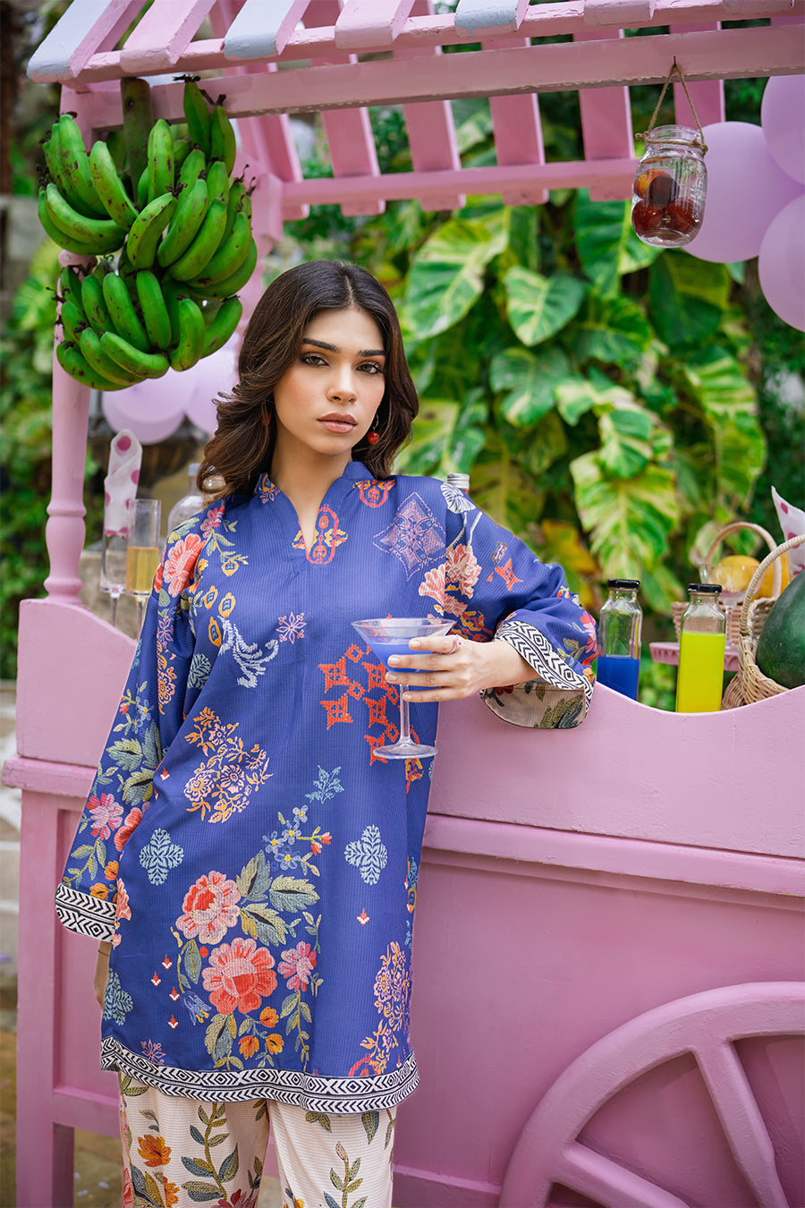 Sip N Style by Opole Stitched 2 Piece Summer Collection'2025-Blue Lagoon
