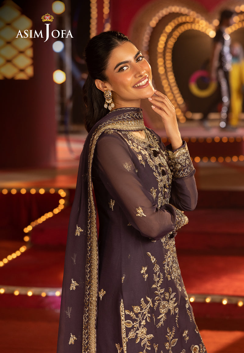 Asim Jofa LUXURY FESTIVE DROP 2 Ajlf-01 Embroidered Chiffon 3 Pcs