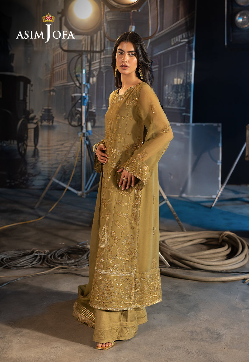 Asim Jofa LUXURY FESTIVE DROP 2 Ajlf-15 Embroidered Chiffon 3 Pcs